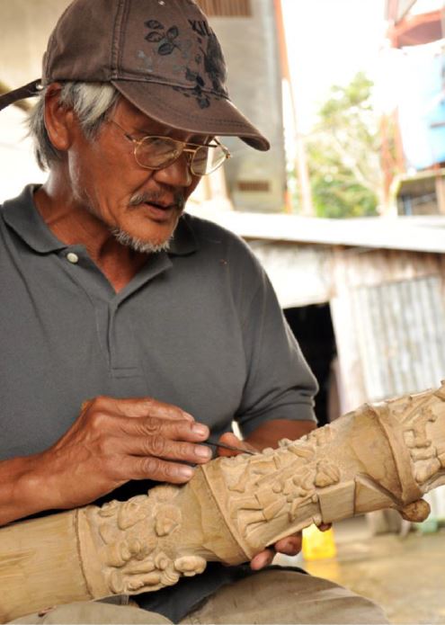 Bamboo sculpture from the Philippines. Photo by Prof Zhu Zhao Hua, INBAR